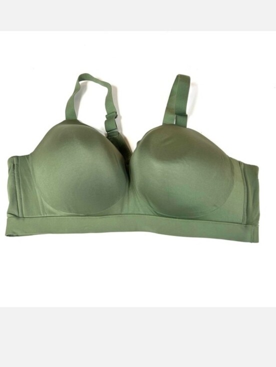 Cacique Other - Cacique 46C Lightly Lined Lounge Bra Solid Green Slip Over No Wire #3076